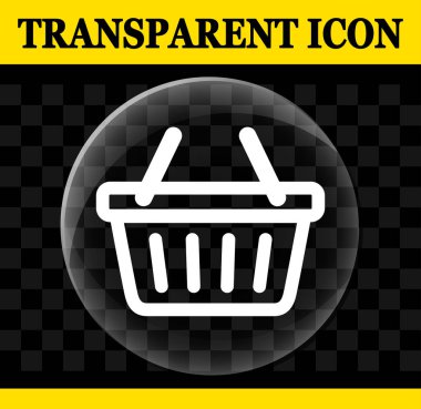 Sepet vektör daire şeffaf simge gösteren resim