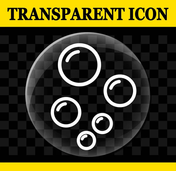 Illustration Bulles Cercle Vectoriel Icône Transparente — Image vectorielle