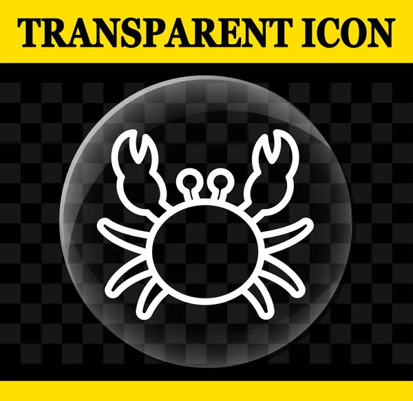 Yengeç vektör daire şeffaf simge gösteren resim