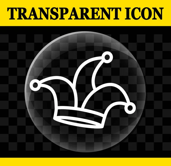 Ilustrace Šašek Vektorový Kruh Transparentní Ikony — Stockový vektor