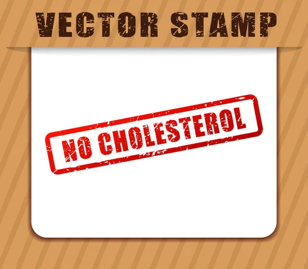 Illustratie Van Geen Cholesterol Gebufferd Wit Papier — Stockvector