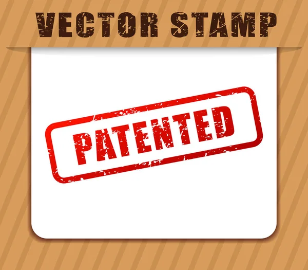 Illustration Patenterade Buffrade Vitt Papper — Stock vektor