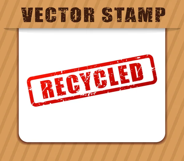 Illustrazione Del Tampone Riciclato Carta Bianca — Vettoriale Stock