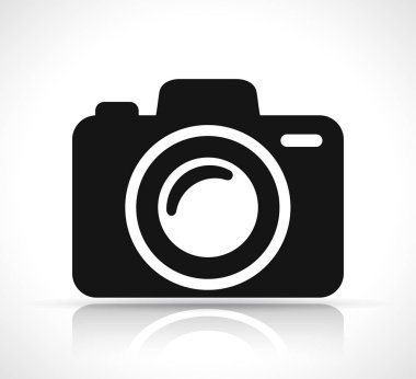 kamera simgesi beyaz arka plan üzerinde gösterimi