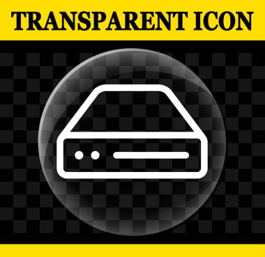 Hdd vektör daire şeffaf simge gösteren resim