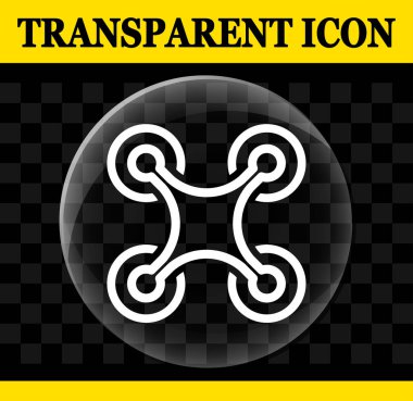 Drone vektör daire şeffaf simge gösteren resim