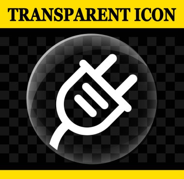 Elektrik fişi vektör şeffaf simge gösteren resim