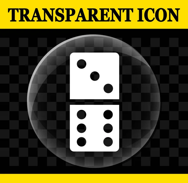 Illustration Cercle Vectoriel Domino Icône Transparente — Image vectorielle