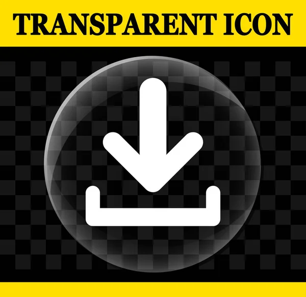 アップロード ベクトル円透明なアイコンのイラスト — ストックベクタ