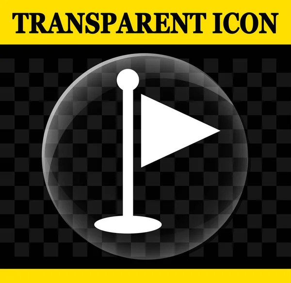 Illustration Cercle Vectoriel Drapeau Icône Transparente — Image vectorielle