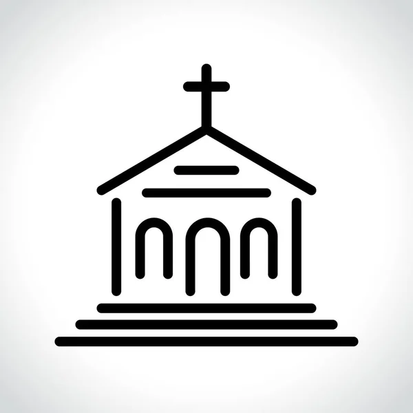 Abbildung Der Ikone Der Kirche Auf Weißem Hintergrund — Stockvektor