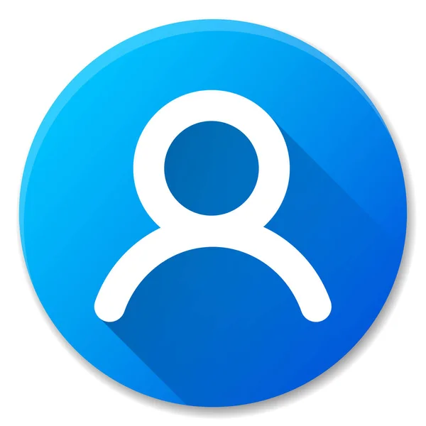 ユーザーの青いサークル アイコン デザインのイラスト — ストックベクタ