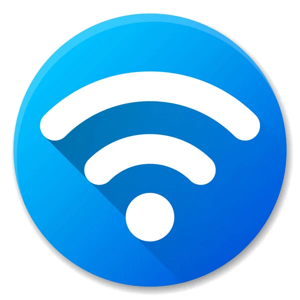 Ilustración Wifi Círculo Azul Icono Diseño — Vector de stock