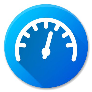 Hız göstergesi mavi daire simgesi tasarım çizimi