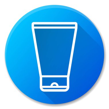 Losyon tüp mavi daire simge gösteren resim