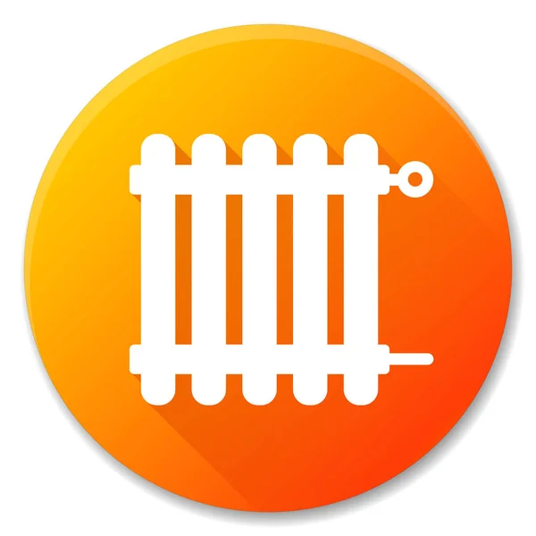 Vektorillustration Radiator Orange Cirkel Ikon Design — Stock vektor