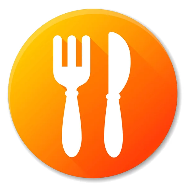 Illustration Des Restaurants Orange Kreis Ikone Design — Stockvektor