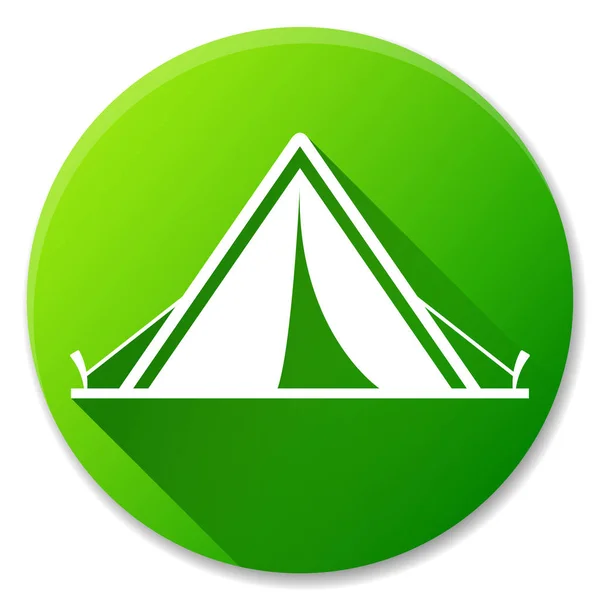 帐篷绿色圆圈图标设计示意图 — 图库矢量图片