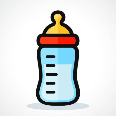 Bebek şişe simgesi tasarım vektör çizim