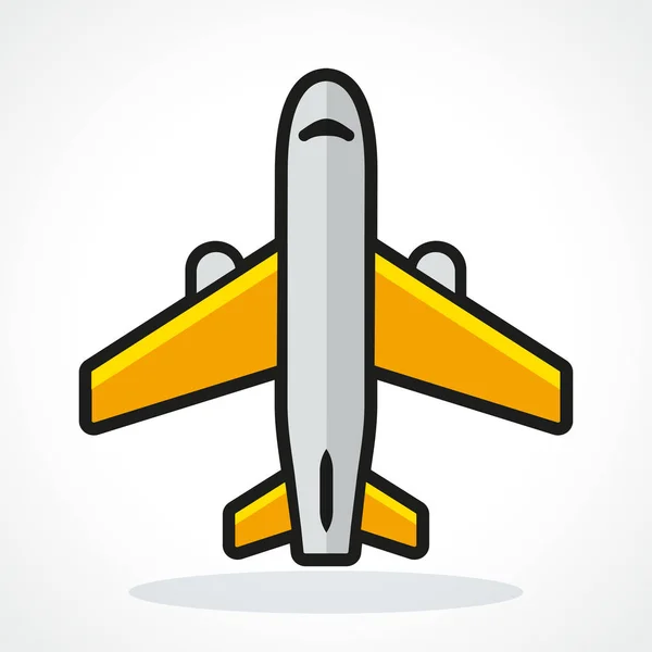 Vector Illustration Plane White Background — Stock Vector