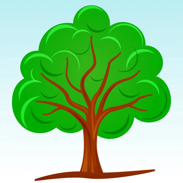 Vector Illustration Abstract Natural Tree Design — Stock Vector