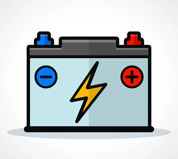 Vector Illustration Car Battery Icon Design — Stock Vector