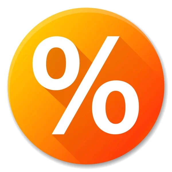 Vector Illustration Discount Orange Circle Icon — Stock Vector