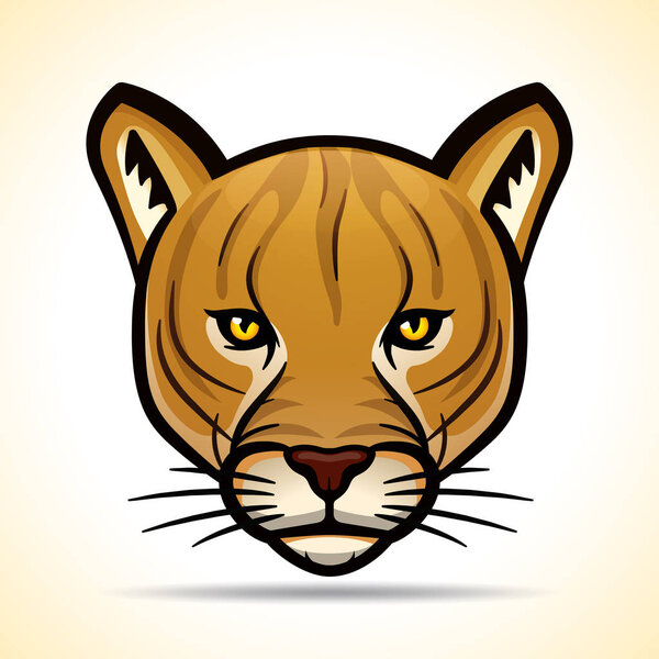 Vector illustration of cougar head graphic design