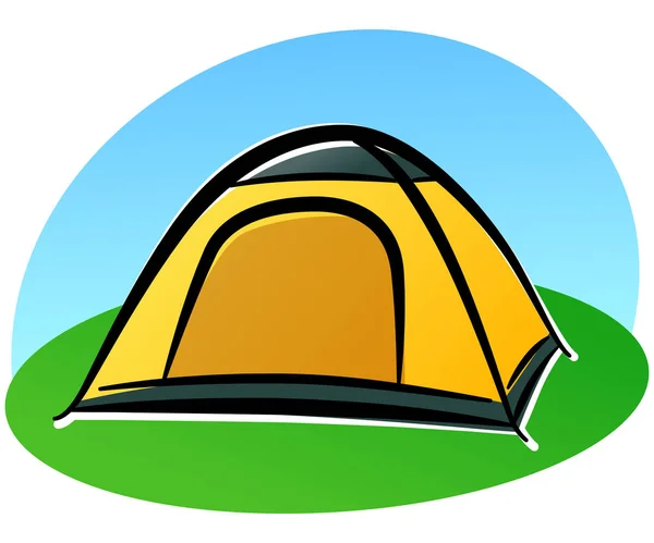 Vector Cartoon Tent Design White Background — Stock Vector