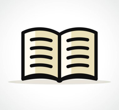 Açık kitap tasarım clipart vektör çizim