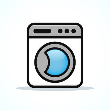 Çamaşır makinesi tasarım clipart vektör çizim