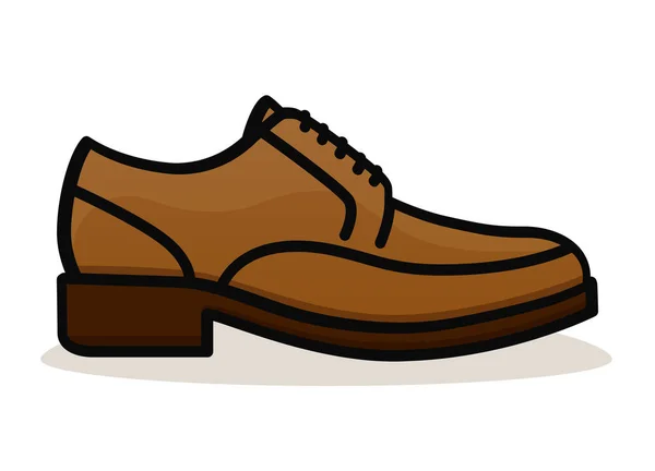 Vektor Illustration Des Schuhs Auf Weißem Hintergrund — Stockvektor