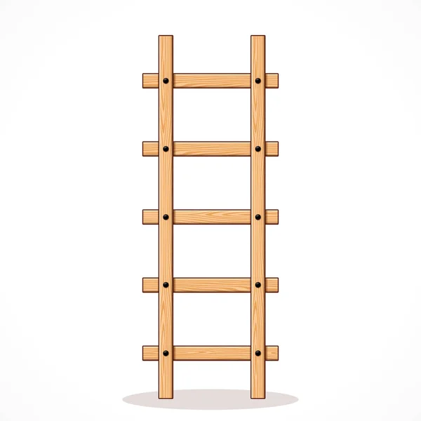 Vector Illustration Wooden Ladder Concept Design — Stock Vector