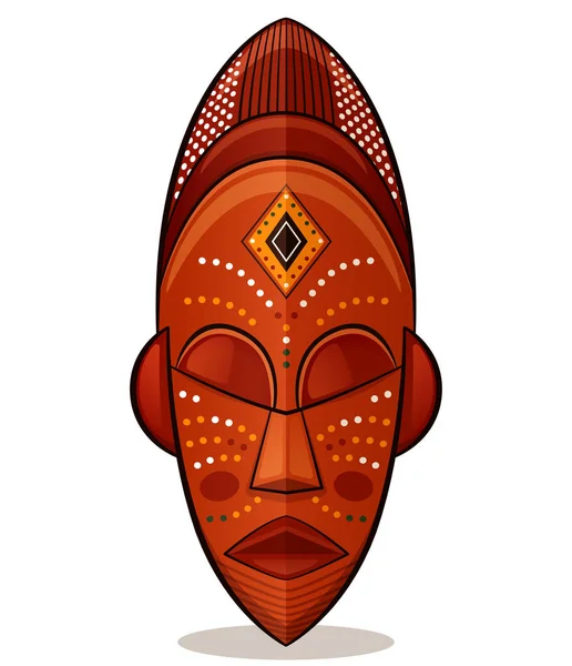 Ilustração Vetorial Conceito Madeira Máscara Africana — Vetor de Stock