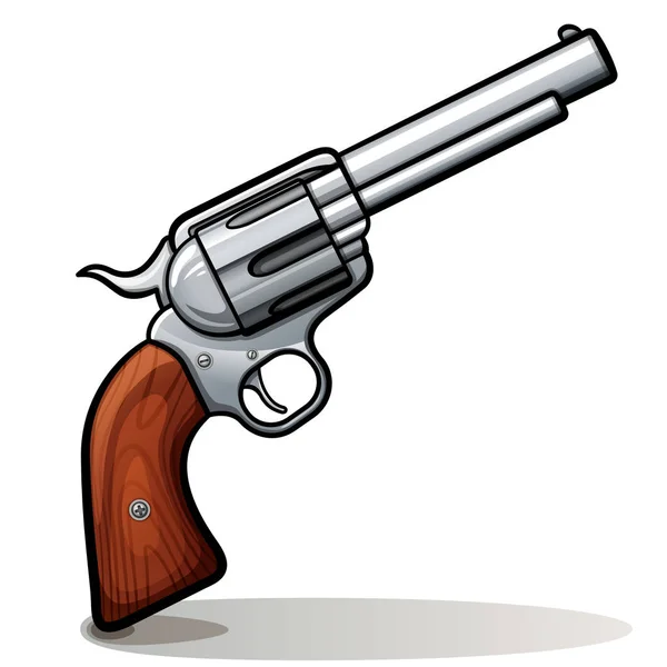 Vector Illustration Cowboy Gun Color Design — Stock Vector