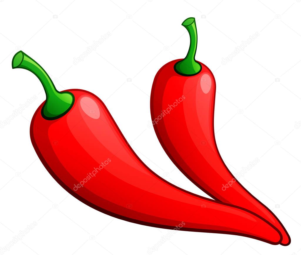 Vector illustration of chilli pepper color design