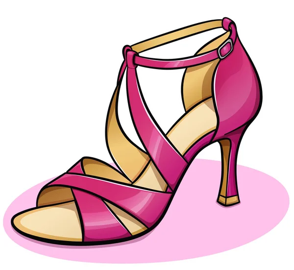 Vektor Illustration Von Rosa Frau Schuh Design — Stockvektor