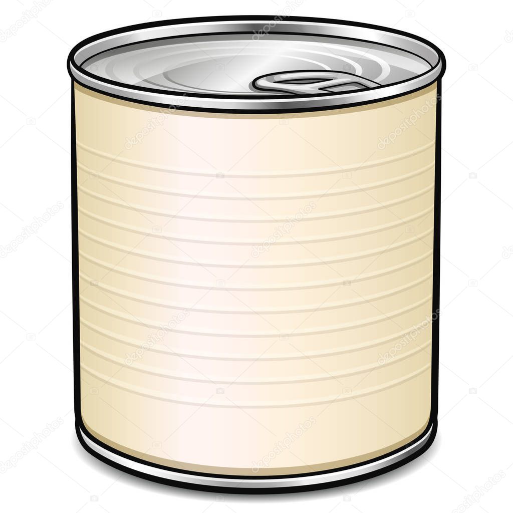 Vector illustration of tin can design concept