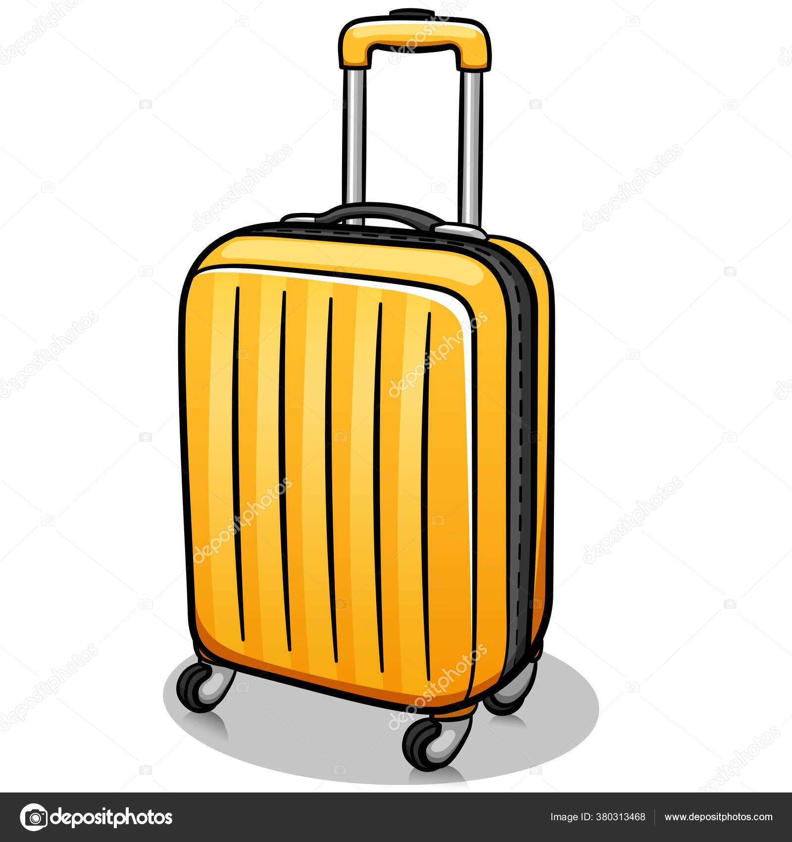 Vector Illustration Suitcase Cartoon Isolated Design Stock Vector