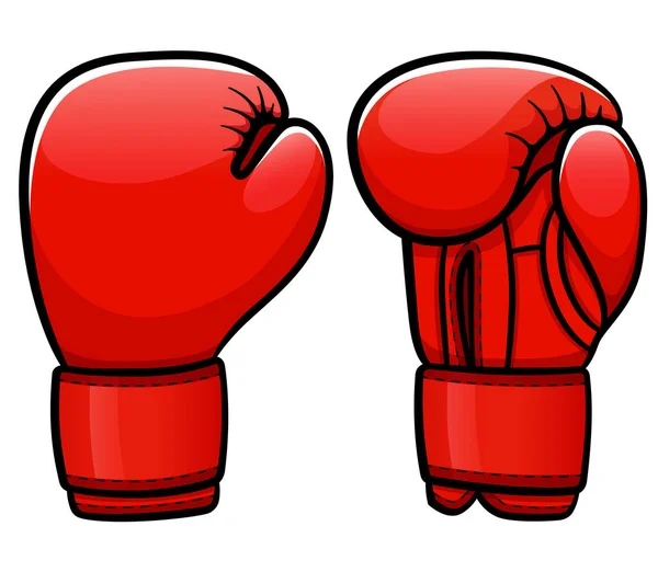 Vector Illustration Boxing Gloves Cartoon Isolated — Stock Vector