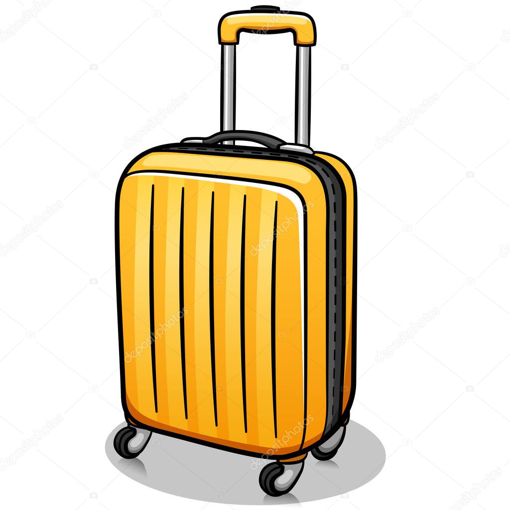 Vector illustration of suitcase cartoon isolated design