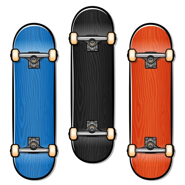 Illustrazione Vettoriale Del Disegno Isolato Cartone Animato Skateboard — Vettoriale Stock