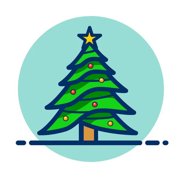 Εικονογράφηση Διάνυσμα Του Εικονιδίου Κλιπ Χριστουγεννιάτικο Δέντρο — Διανυσματικό Αρχείο