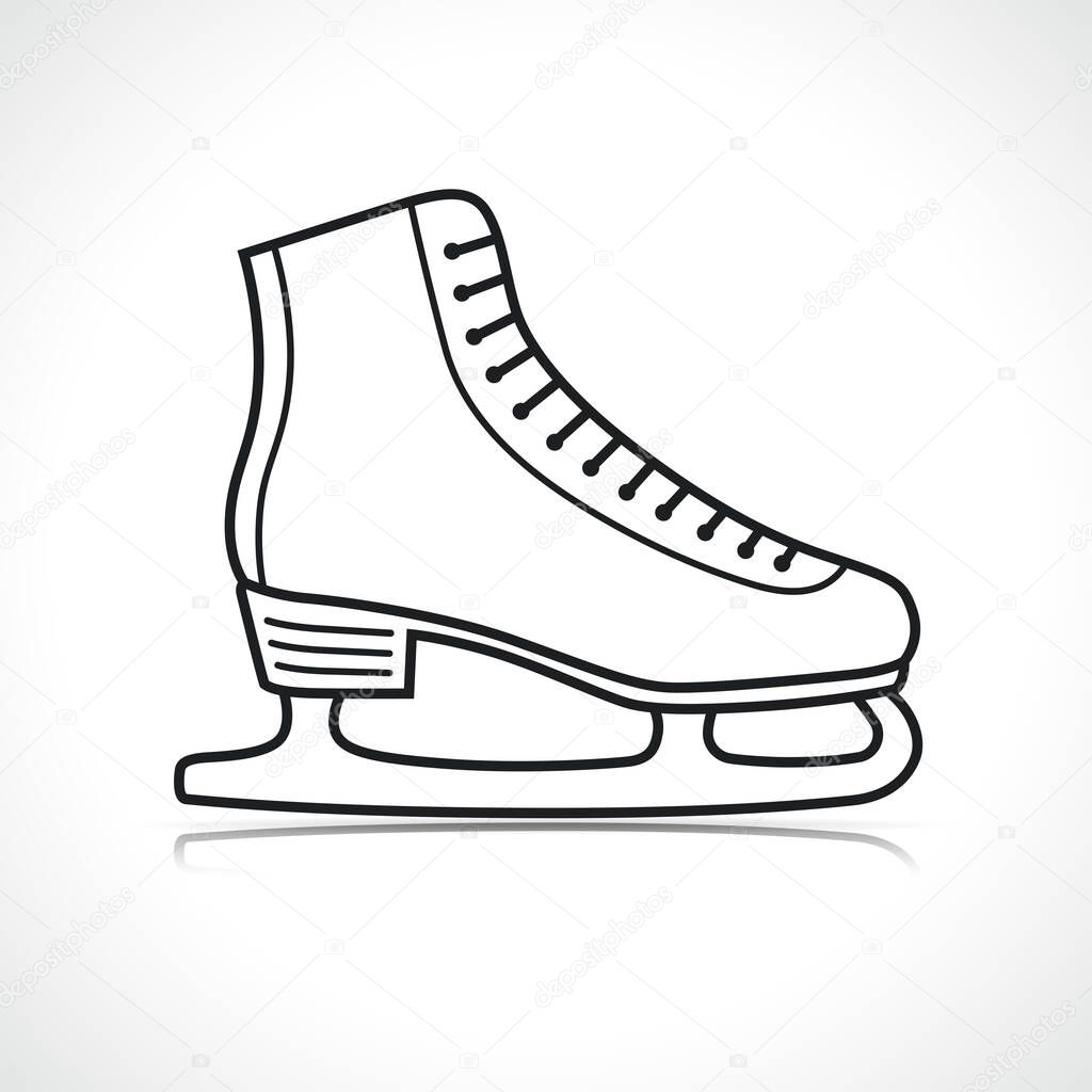 Vector illustration of ice skating boot icon