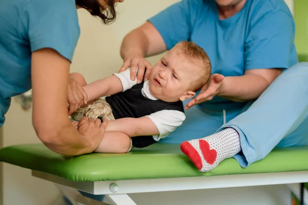 Baby Patient Cerebral Palsy Physiotherapy Children Therapy Center Boy Disability — Stock Photo, Image