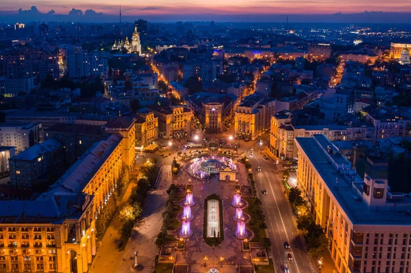 Maidan Nezalezhnosti Självständighetstorget Kiev Kiev Ukraina Stora Torget Huvudstaden Med — Stockfoto