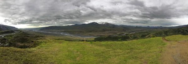 Panoramatický Obraz Přírody Islandu — Stock fotografie