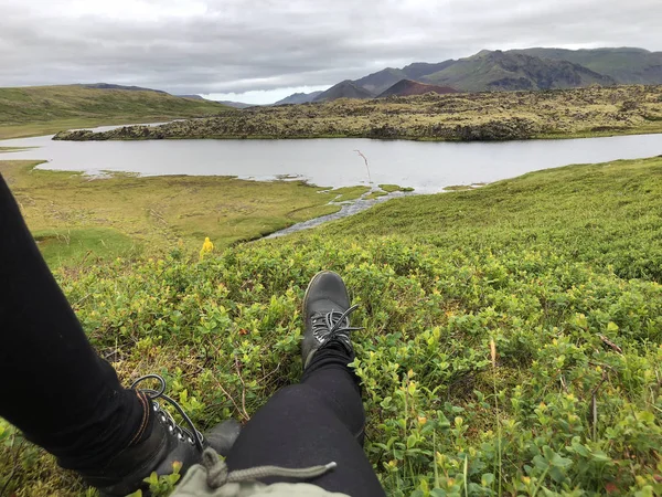 Botas Fundo Natureza — Fotografia de Stock