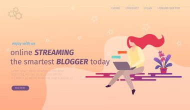 Sosyal Medya için İçerik Oluşturma Kız Blogger