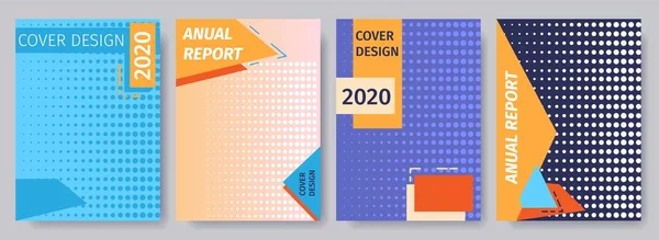 Tupfen-Cover-Design für den Jahresbericht 2020 — Stockvektor